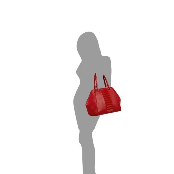 Kristina George red leather top handle handbag - Picture 8 of 8